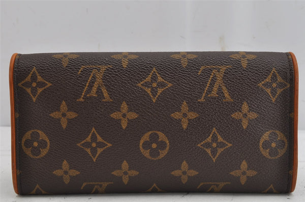 Authentic Louis Vuitton Monogram Pochette Twin PM Shoulder Bag M51854 LV 0701K