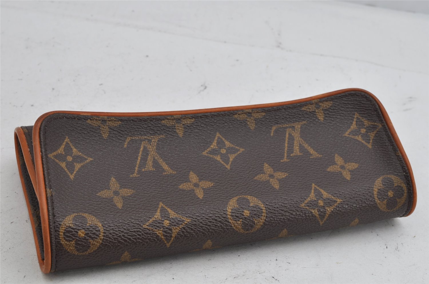 Authentic Louis Vuitton Monogram Pochette Twin PM Shoulder Bag M51854 LV 0701K