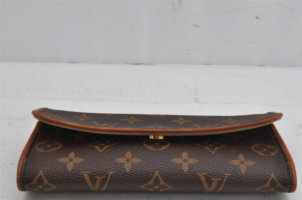 Authentic Louis Vuitton Monogram Pochette Twin PM Shoulder Bag M51854 LV 0701K