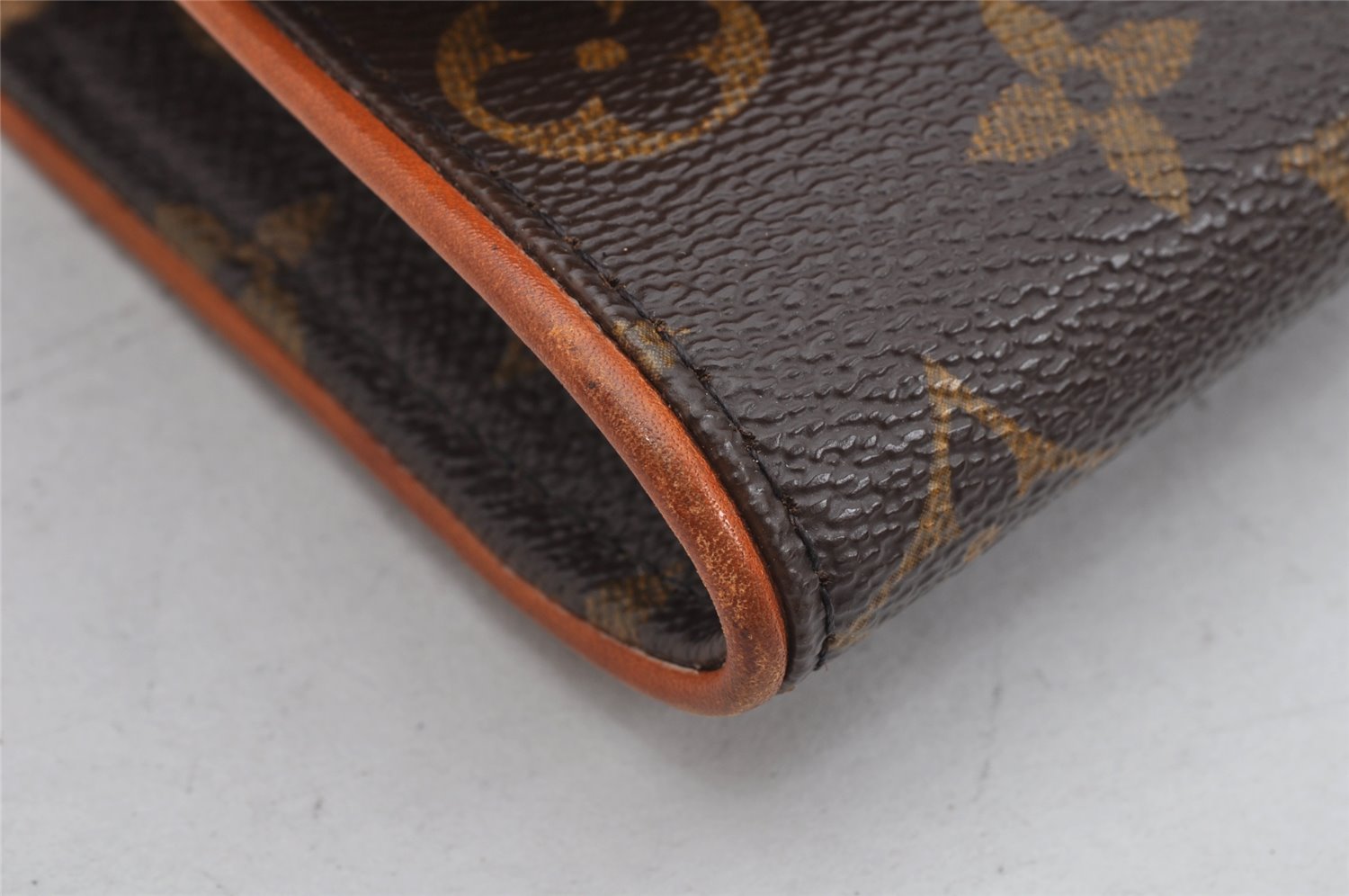 Authentic Louis Vuitton Monogram Pochette Twin PM Shoulder Bag M51854 LV 0701K
