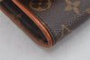 Authentic Louis Vuitton Monogram Pochette Twin PM Shoulder Bag M51854 LV 0701K