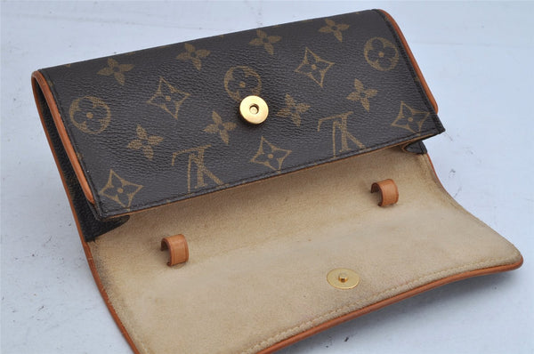 Authentic Louis Vuitton Monogram Pochette Twin PM Shoulder Bag M51854 LV 0701K