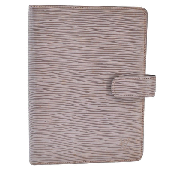 Authentic Louis Vuitton Epi Agenda GM Notebook Cover Purple R2005R LV 0702I