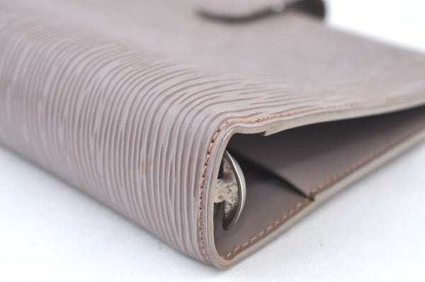 Authentic Louis Vuitton Epi Agenda GM Notebook Cover Purple R2005R LV 0702I
