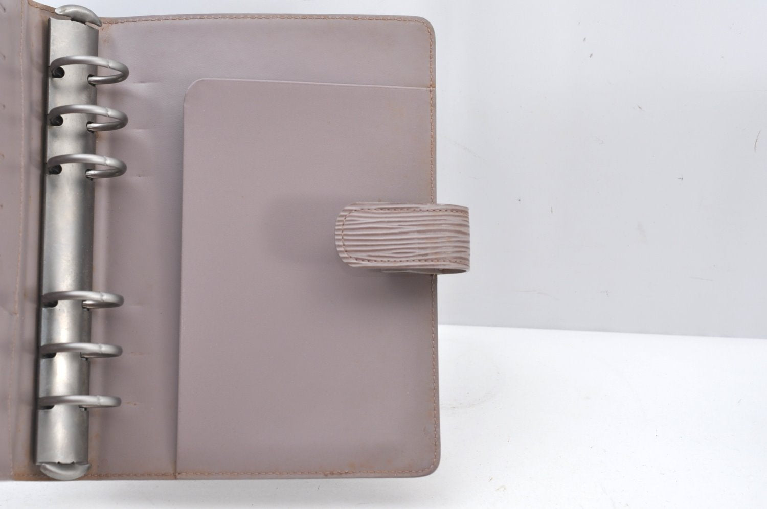 Authentic Louis Vuitton Epi Agenda GM Notebook Cover Purple R2005R LV 0702I