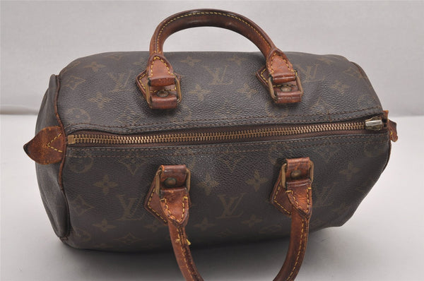 Authentic Louis Vuitton Monogram Speedy 25 Boston Hand Bag M41528 Junk 0704J