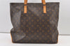Authentic Louis Vuitton Monogram Cabas Mezzo Shoulder Tote Bag M51151 LV 0704K
