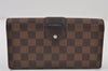 Authentic Louis Vuitton Damier Portefeuille Sistina Purse Wallet N61747 LV 0705J