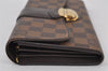 Authentic Louis Vuitton Damier Portefeuille Sistina Purse Wallet N61747 LV 0705J