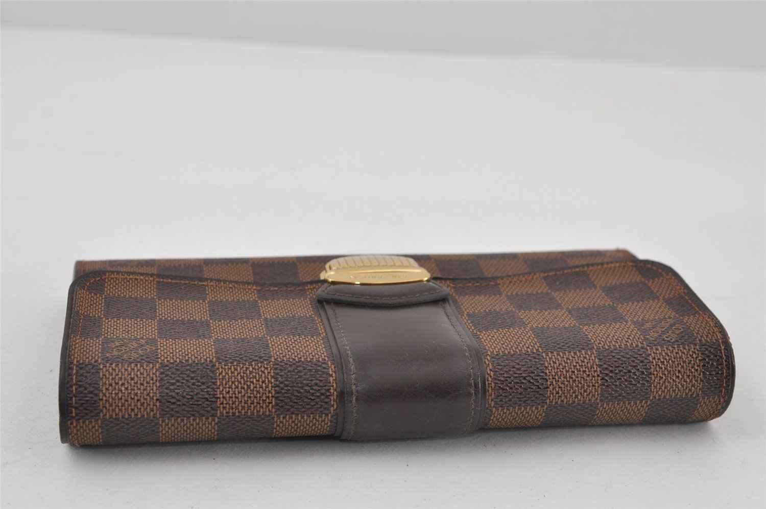 Authentic Louis Vuitton Damier Portefeuille Sistina Purse Wallet N61747 LV 0705J