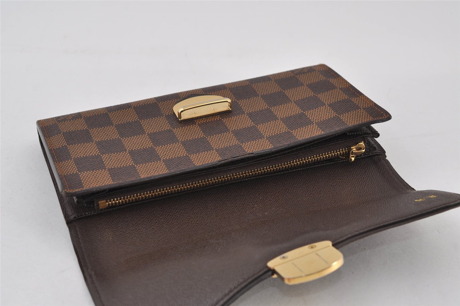 Authentic Louis Vuitton Damier Portefeuille Sistina Purse Wallet N61747 LV 0705J