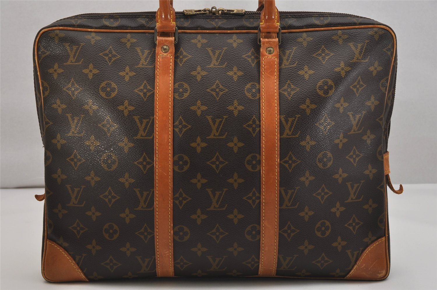 Authentic Louis Vuitton Monogram Porte Documents Voyage M53361 Briefcase 0706K