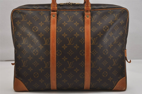 Authentic Louis Vuitton Monogram Porte Documents Voyage M53361 Briefcase 0706K