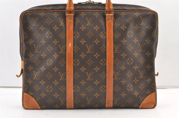 Authentic Louis Vuitton Monogram Porte Documents Voyage M53361 Briefcase 0706K