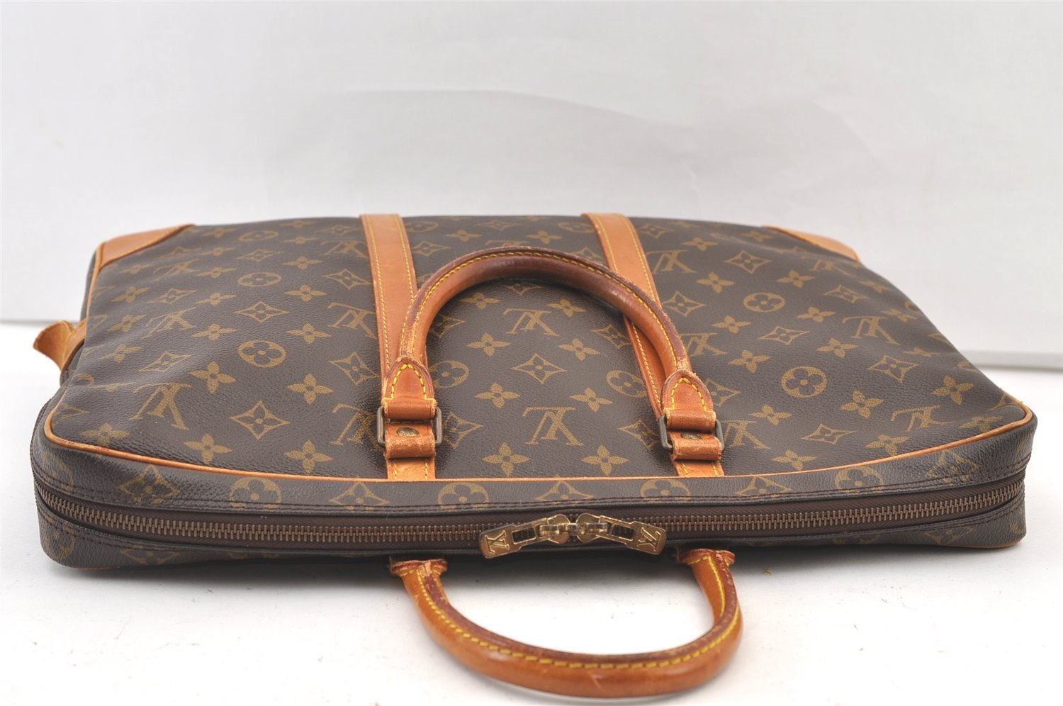 Authentic Louis Vuitton Monogram Porte Documents Voyage M53361 Briefcase 0706K