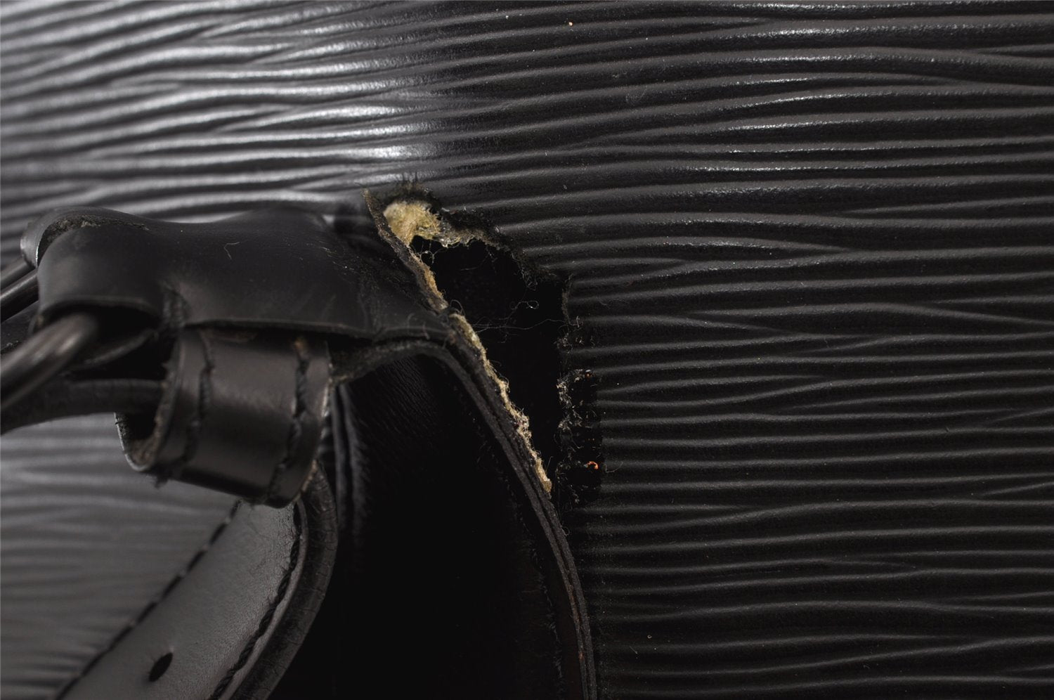 Authentic Louis Vuitton Epi Sac A Dos Shoulder Bag Black M80153 LV 0707K