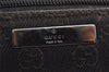 Authentic GUCCI Hand Bag Pouch Purse GG Canvas Leather 07198 Dark Brown 0708K