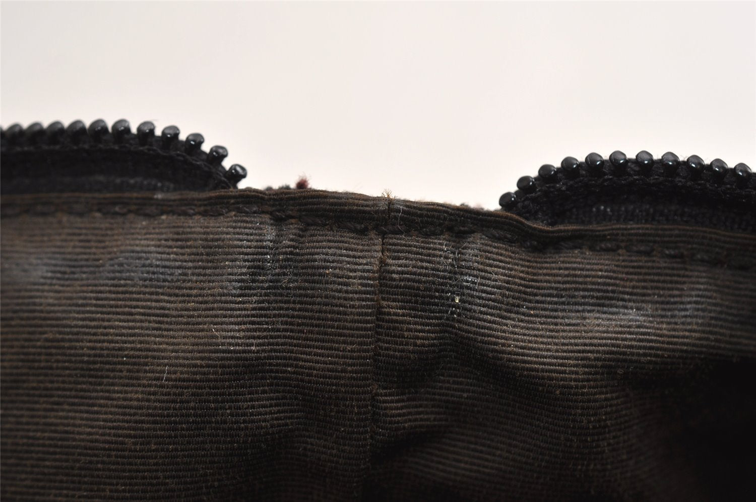 Authentic GUCCI Hand Bag Pouch Purse GG Canvas Leather 07198 Dark Brown 0708K