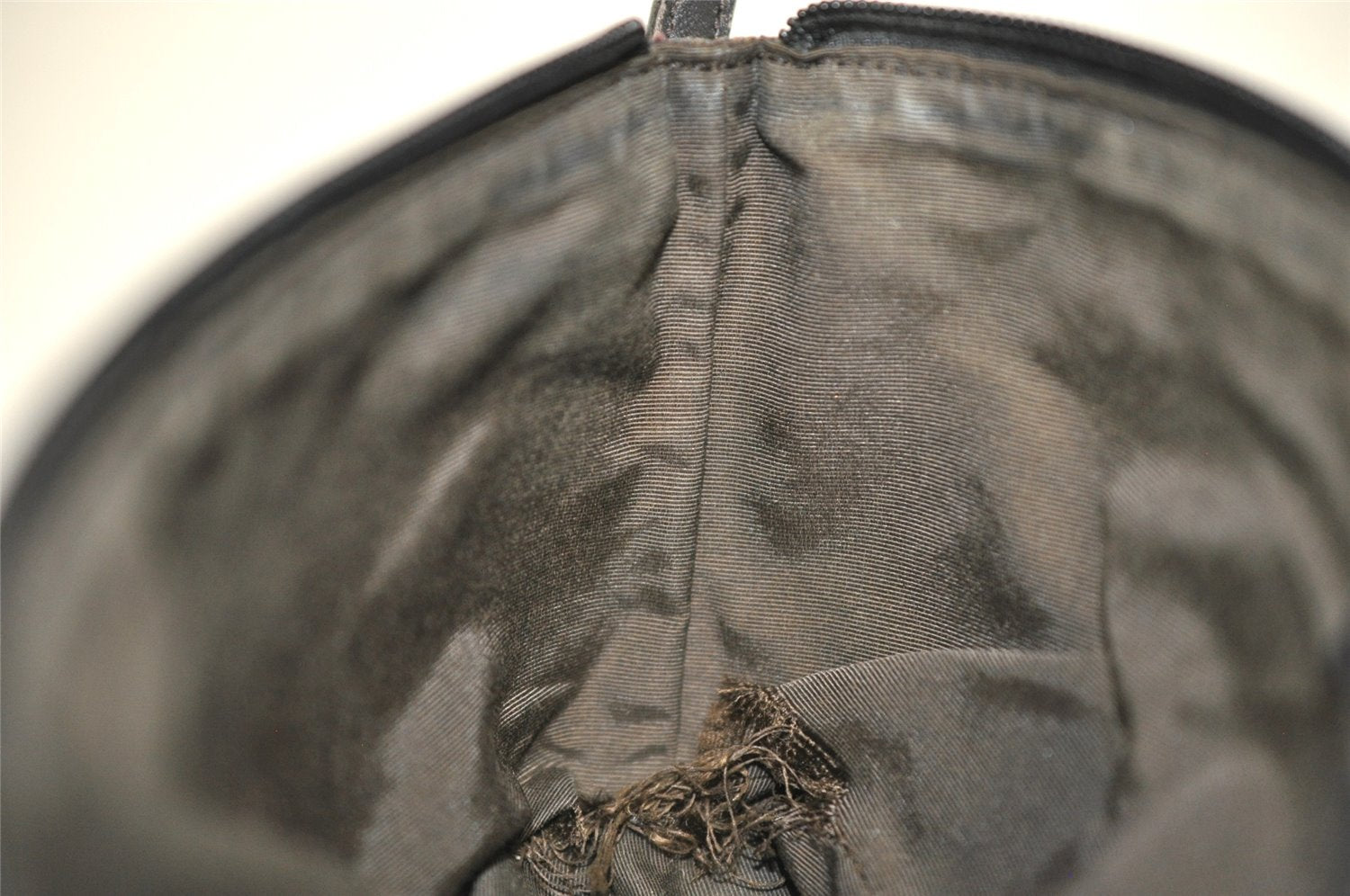 Authentic GUCCI Hand Bag Pouch Purse GG Canvas Leather 07198 Dark Brown 0708K