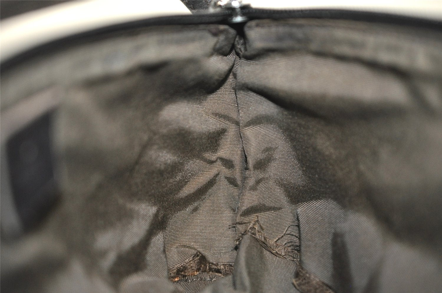 Authentic GUCCI Hand Bag Pouch Purse GG Canvas Leather 07198 Dark Brown 0708K