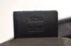 Authentic GUCCI Hand Bag Pouch Purse GG Canvas Leather 07198 Dark Brown 0708K