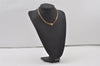 Authentic Christian Dior Gold Tone Rhinestone Chain Pendant Necklace CD 0709J