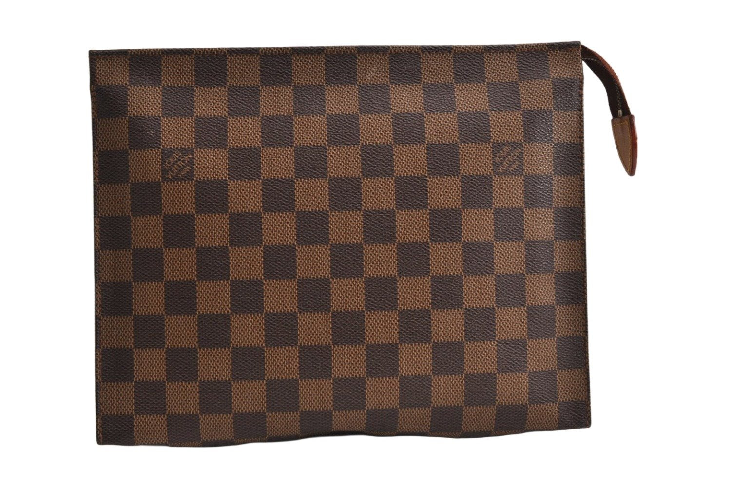 Auth Louis Vuitton Damier Poche Toilette 26 Cosmetic Pouch N47543 Junk 0709K