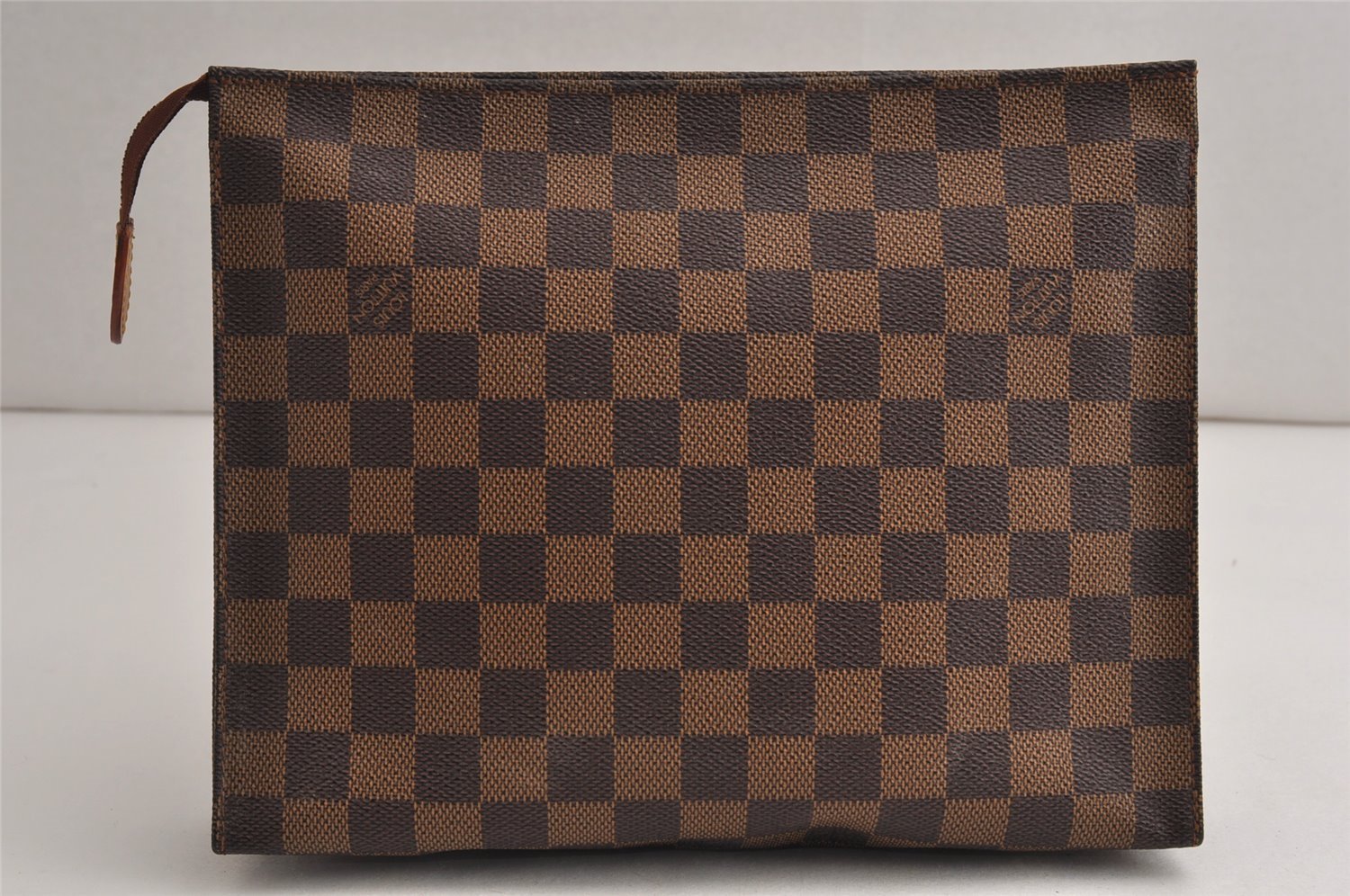 Auth Louis Vuitton Damier Poche Toilette 26 Cosmetic Pouch N47543 Junk 0709K