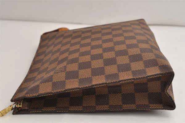 Auth Louis Vuitton Damier Poche Toilette 26 Cosmetic Pouch N47543 Junk 0709K