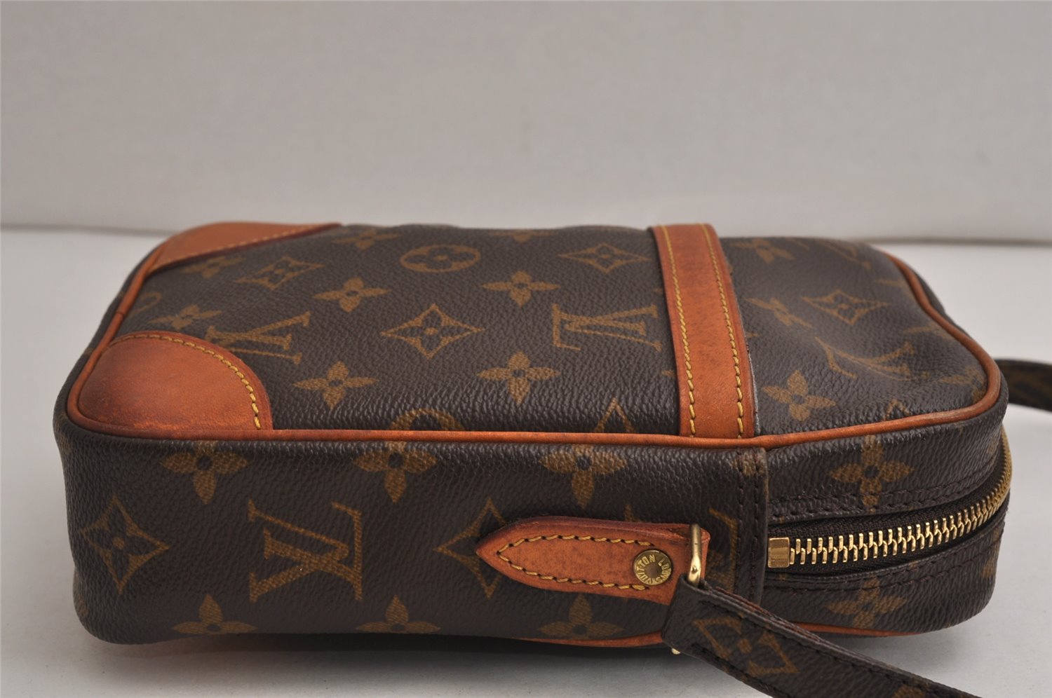 Authentic Louis Vuitton Monogram Danube Shoulder Cross Body Bag M45266 LV 0710K