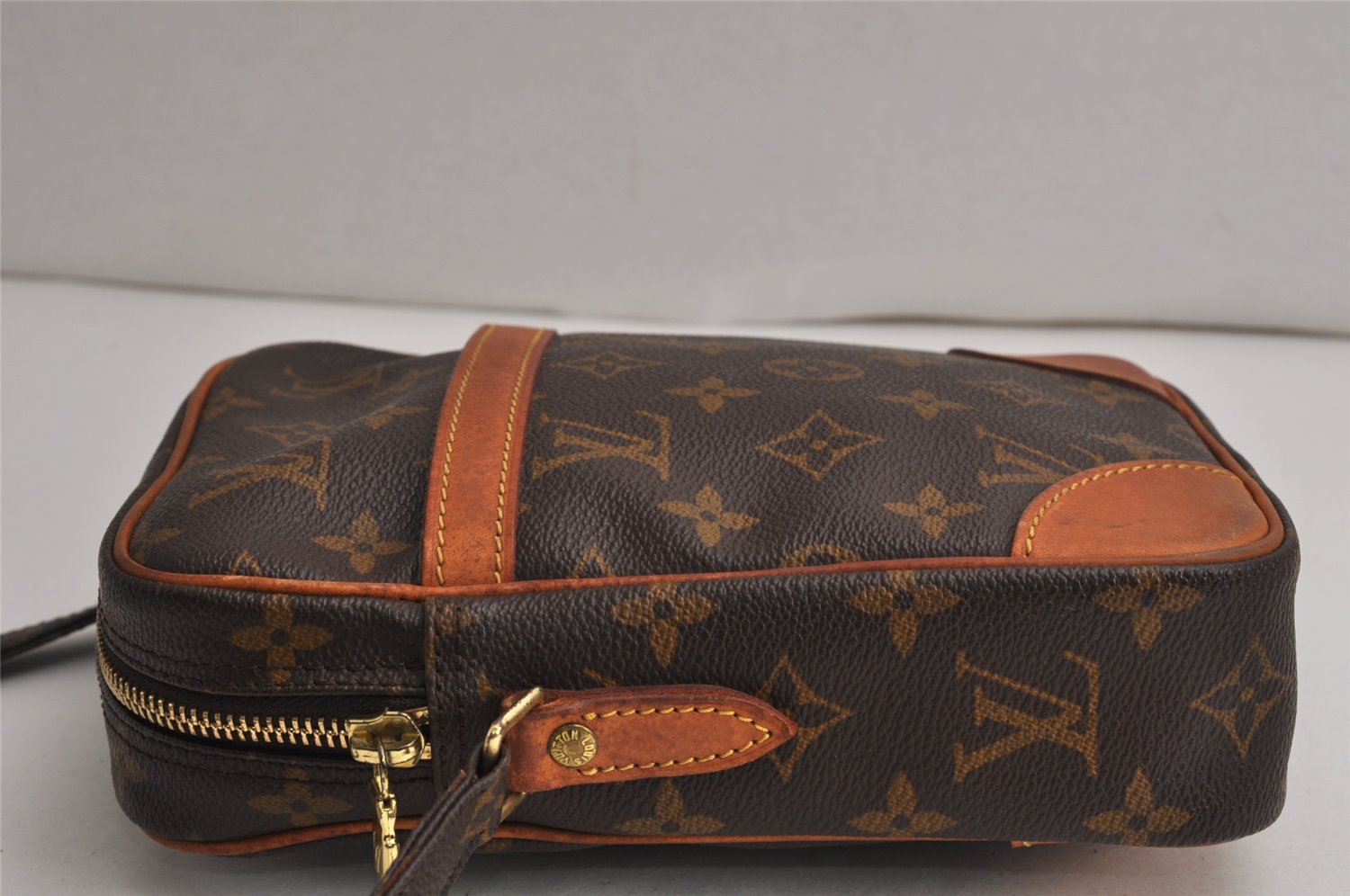 Authentic Louis Vuitton Monogram Danube Shoulder Cross Body Bag M45266 LV 0710K