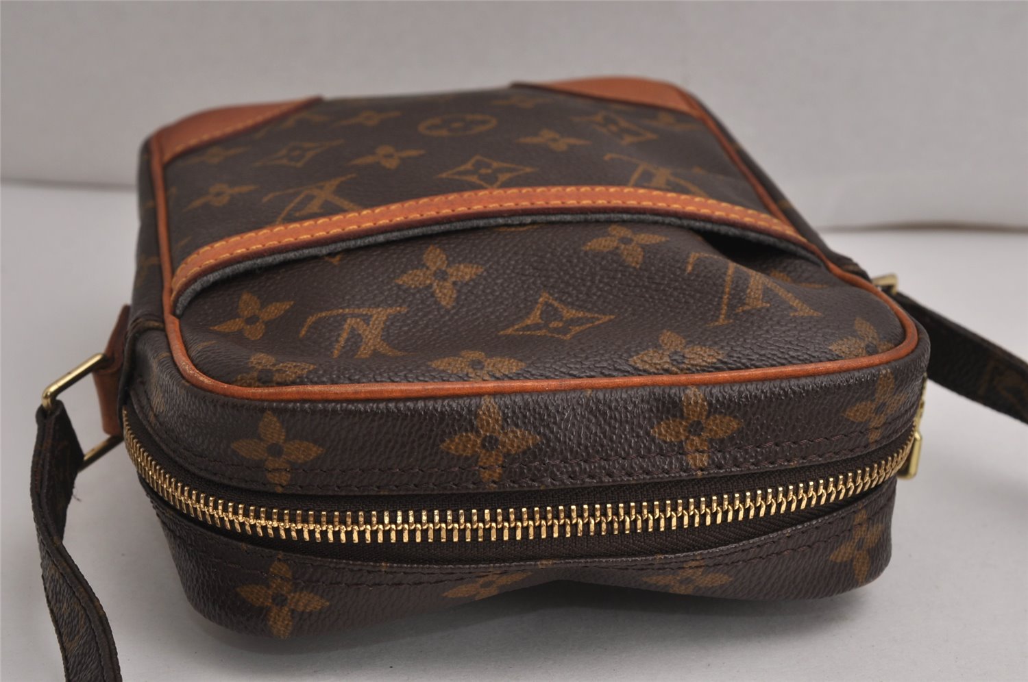 Authentic Louis Vuitton Monogram Danube Shoulder Cross Body Bag M45266 LV 0710K