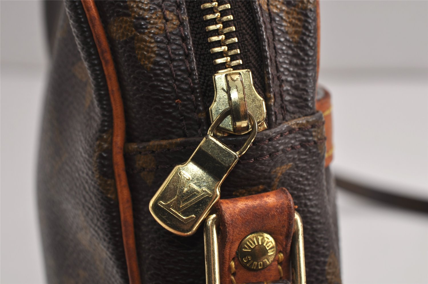 Authentic Louis Vuitton Monogram Danube Shoulder Cross Body Bag M45266 LV 0710K