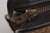 Authentic Christian Dior Trotter Clutch Hand Bag Canvas Leather Brown 0711J