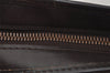 Authentic Christian Dior Trotter Clutch Hand Bag Canvas Leather Brown 0711J
