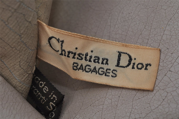 Authentic Christian Dior Trotter Clutch Hand Bag Canvas Leather Brown 0711J
