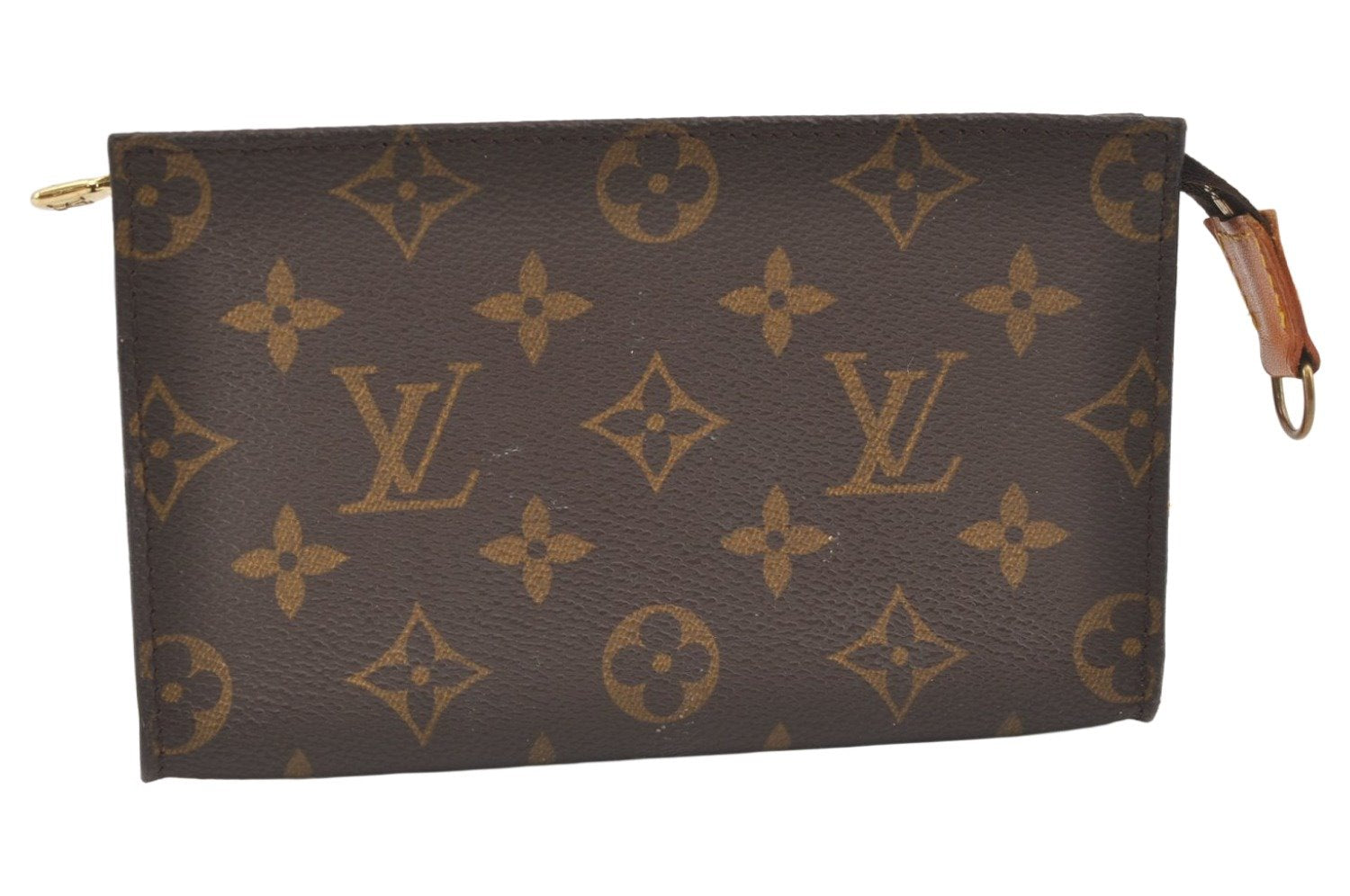 Authentic Louis Vuitton Monogram Pouch For Bucket PM LV Junk 0711K
