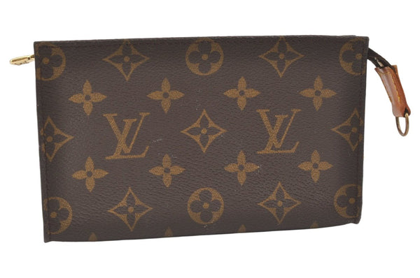 Authentic Louis Vuitton Monogram Pouch For Bucket PM LV Junk 0711K