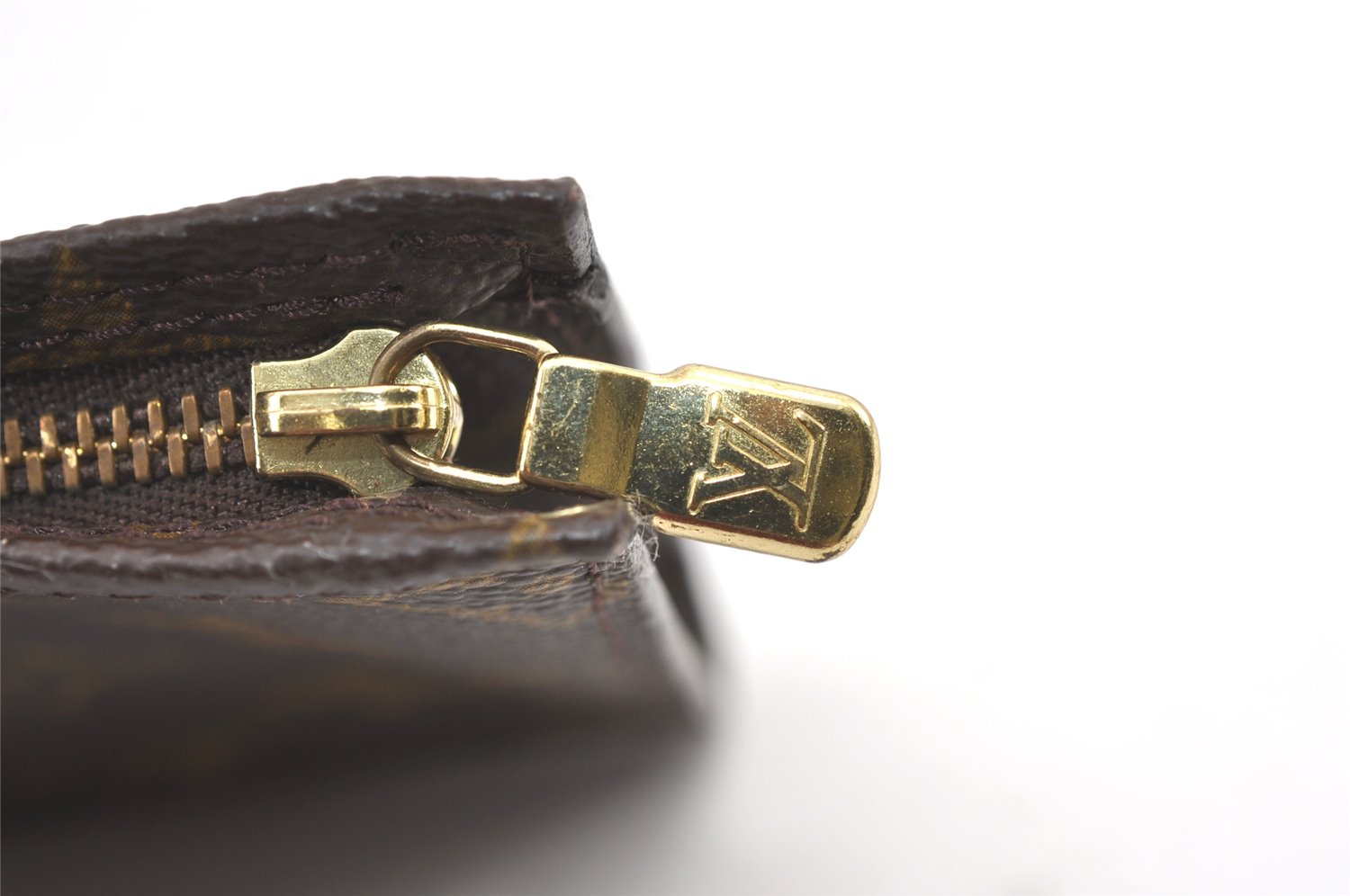 Authentic Louis Vuitton Monogram Pouch For Bucket PM LV Junk 0711K