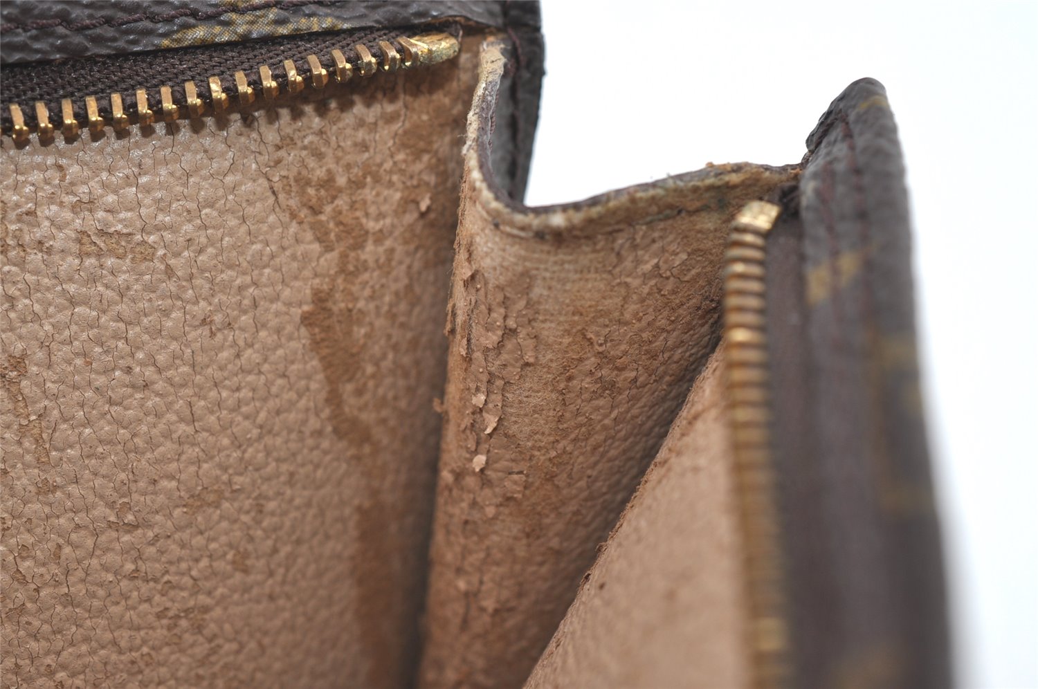 Authentic Louis Vuitton Monogram Pouch For Bucket PM LV Junk 0711K