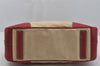 Authentic PRADA Vintage Canvas Leather Hand Boston Bag Beige 0712J