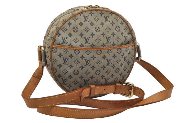 Auth Louis Vuitton Monogram Mini Jeanne GM Shoulder Cross Bag M92000 Blue 0712K