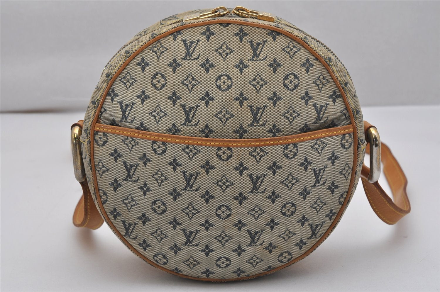 Auth Louis Vuitton Monogram Mini Jeanne GM Shoulder Cross Bag M92000 Blue 0712K