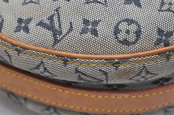 Auth Louis Vuitton Monogram Mini Jeanne GM Shoulder Cross Bag M92000 Blue 0712K