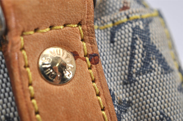 Auth Louis Vuitton Monogram Mini Jeanne GM Shoulder Cross Bag M92000 Blue 0712K