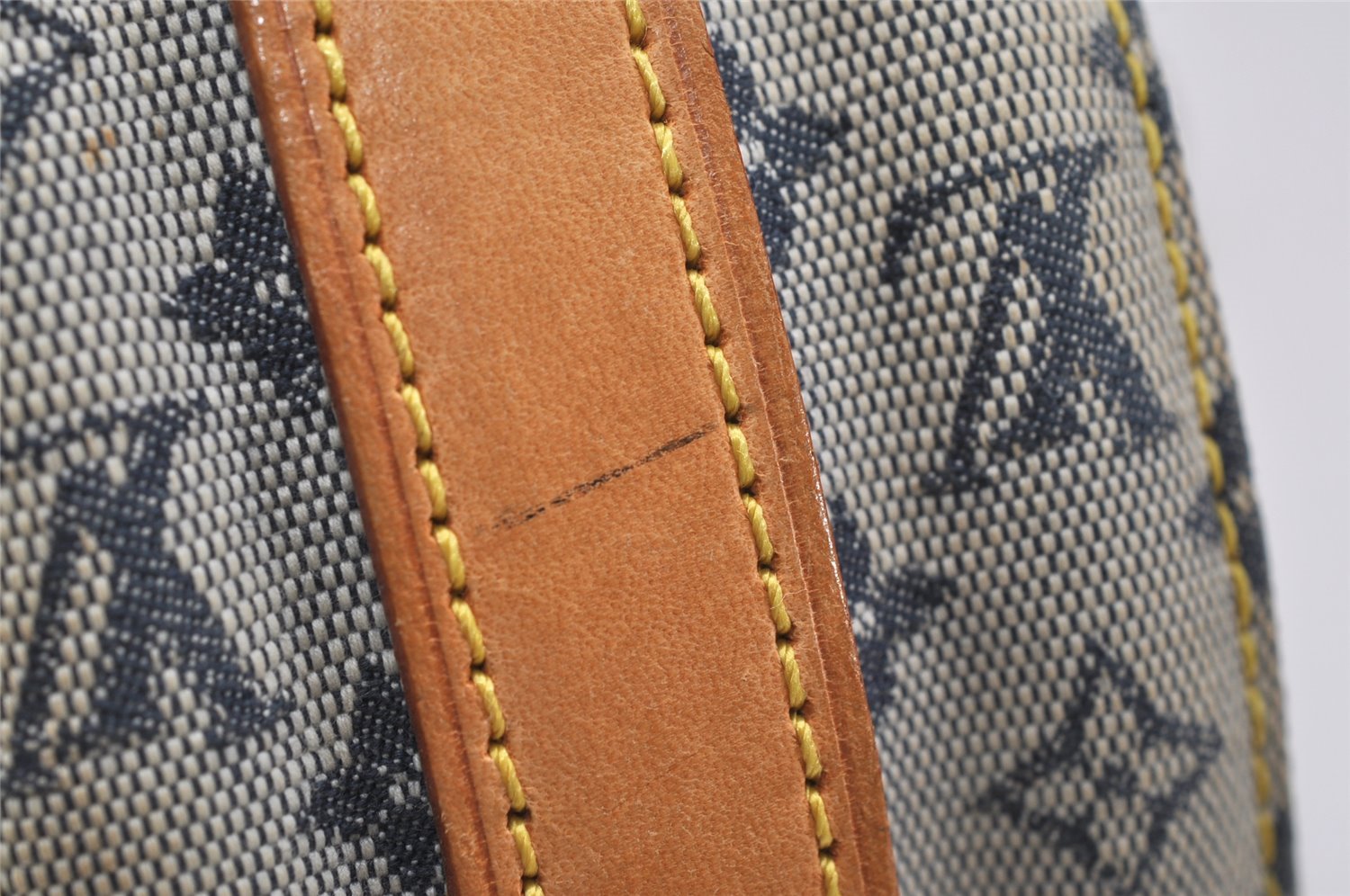 Auth Louis Vuitton Monogram Mini Jeanne GM Shoulder Cross Bag M92000 Blue 0712K