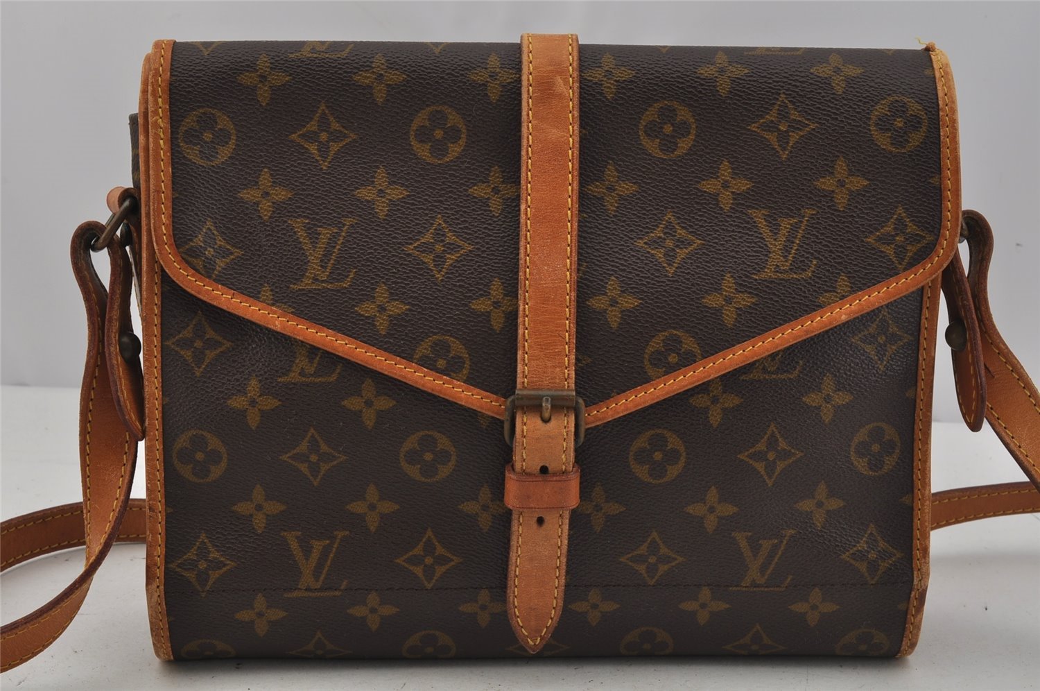 Louis Vuitton Monogram Portable Serviette Desktop Organizer Shoulder Bag 0713J