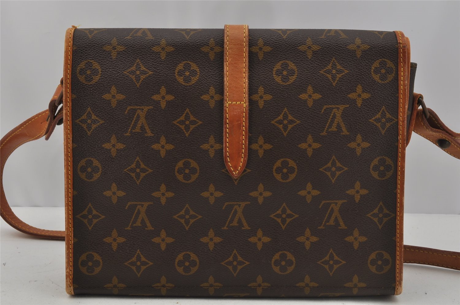 Louis Vuitton Monogram Portable Serviette Desktop Organizer Shoulder Bag 0713J