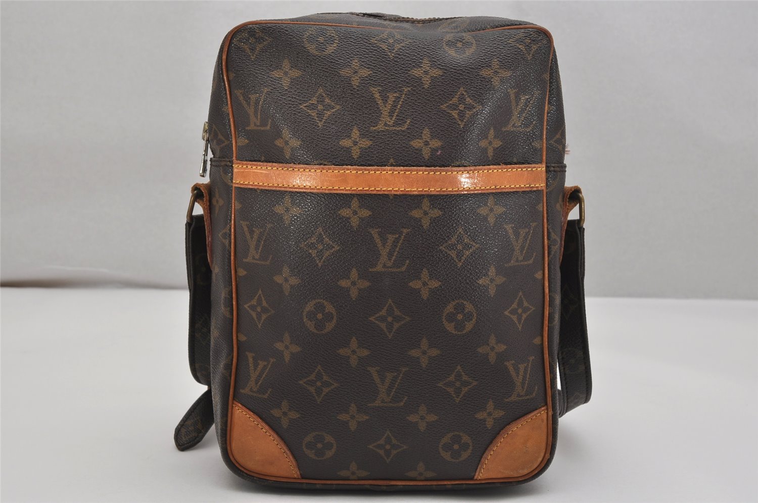Authentic Louis Vuitton Monogram Danube GM Shoulder Cross Bag M45262 LV 0714K