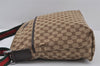 Auth GUCCI Web Sherry Line Shoulder Bag GG Canvas Leather 189751 Brown 0715J